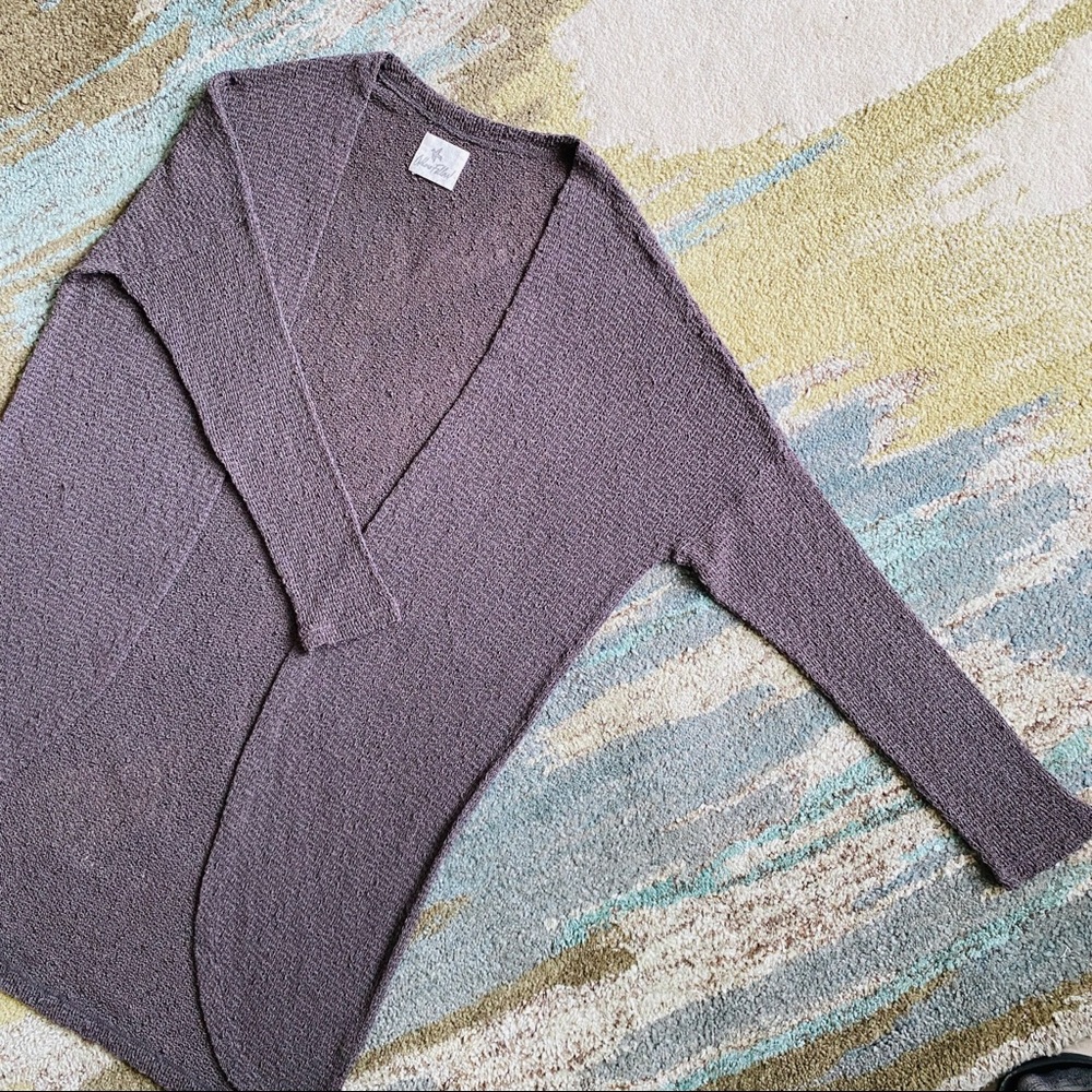 OTHERS FOLLOW cardigan long, lightweight, dusty plum